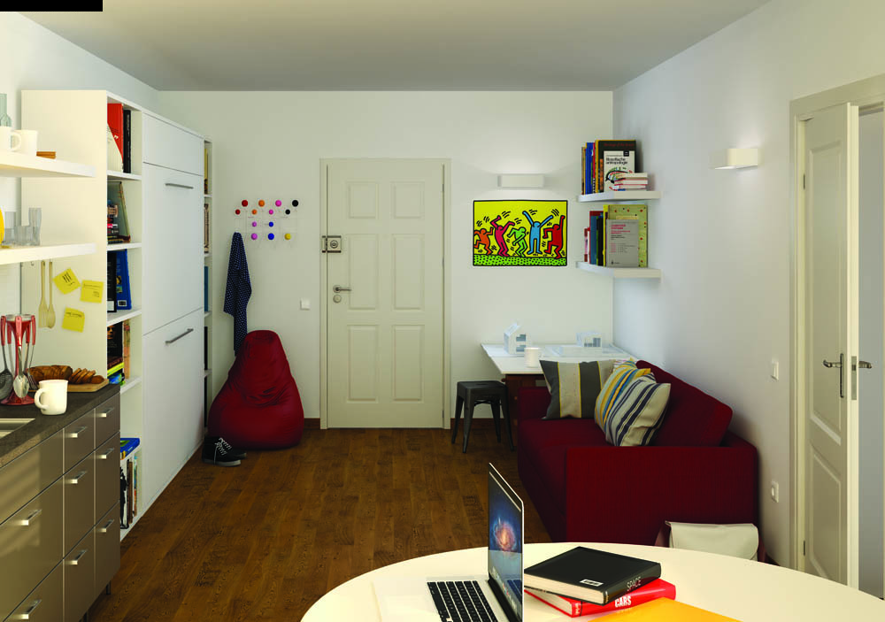Un monolocale con 4 posti letto 